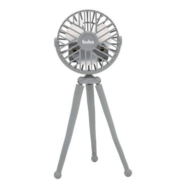 Imagem de Ventilador Portátil com Tripé Articulavel 3 Velocidades Pequeno Luz Integrada Buba