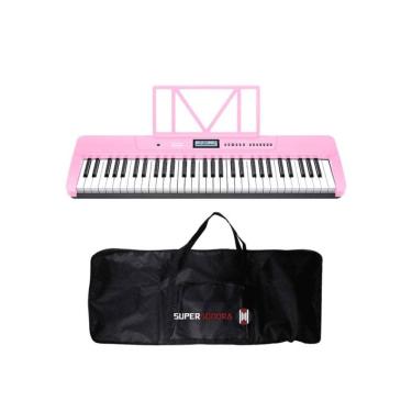 Imagem de Teclado Musical Waldman WTS-300 Rosa 61 Teclas + Capa