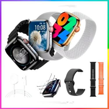 Imagem de Smartwatch Watch HW9 PRO 2 Branco Amoled 3 pulseiras NFC assistente de