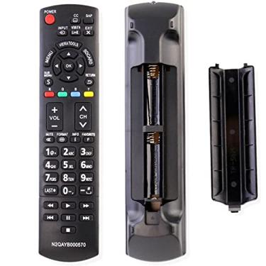 Imagem de Controle remoto substituto N2QAYB000570 para Panasonic TV TC-32LX34 TC-32LX44S TC-42PX34 TC-50PX34 TC-60PS34 TC-60PS34UA TC-L37E3 TC-L37U3 TC-L42E3 TC-L42E3 L42E3 0 TC-L42U30 TV