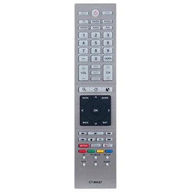 Imagem de CT-90427 Controle remoto de substituição aplicável para Toshiba TV 58L7350U 65L7350U 58L9300U 65L9300U 84L9300U 75035123 65L9300UM 84L9300UM 58L9300UM