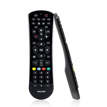 Imagem de Philips Controle remoto universal para Samsung, Vizio, LG, Sony, Sharp, Roku, Apple TV, RCA, Panasonic, Smart TVs, reprodutores de streaming, Blu-ray, DVD, configuração simples, 6 dispositivos, preto