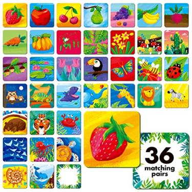 Imagem de Hebayy Memory Matching Game, 72 PCS Nature Theme Matching Cards for Toddlers 36 Pairs Memory Cards for Preschool 4 5 6 Years Old