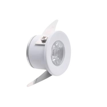Imagem de Mini Spot Led De Embutir Redondo 1w 3000k Branco