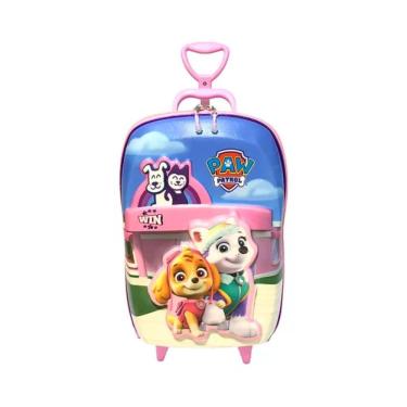 Imagem de Mochila De Rodinhas 3d Paw Patrol Rosa Diplomata