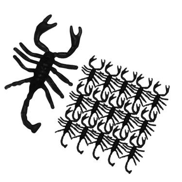 Imagem de Kit 100 Enfeites Halloween Escorpiões De Brinquedo Borracha