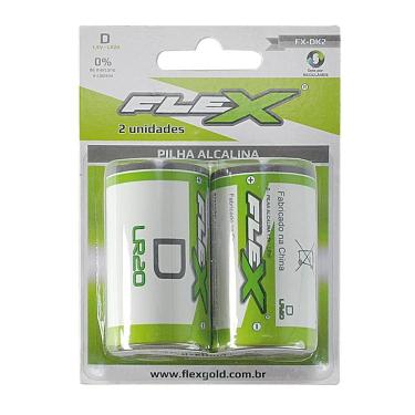 Imagem de Pilha Alcalina D Grande Lr20 Cartela 2un 1.5v Fx-dk2 Flex