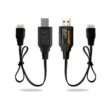 Imagem de SUPULSE 2S Lipo Battery USB Charger Cable with XH-3P Connector Plug Fast Charging 2Pack 7.4V 2S Lipo Battery Charger for SCX24 RC Car/Plane/Drone/Gel Blaster