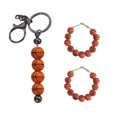 Imagem de A-yeite Brincos de beisebol, conjunto de joias para mulheres, homens, engraçado, bola esportiva, basquete, softball, brincos com contas para amantes de esportes, acessórios, One Size, Resina, Sem