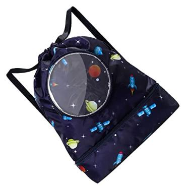 Imagem de Mochila Com Cordão, Alça de Ombro Ajustável para Crianças, Mochila de Praia para Corrida (Espaço Grande)