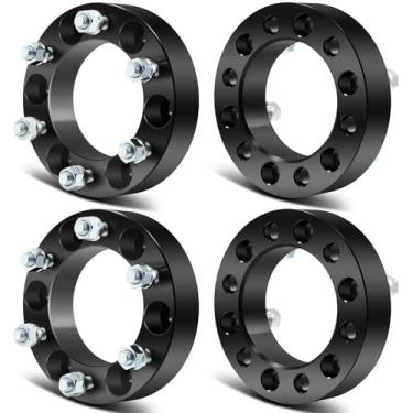 Imagem de SCITOO 4 peças adaptadores de roda 3.8 cm 6x5.5 to 6x5.5 furo 108 mm pinos 12x1,25 6 Lug espaçadores de roda adaptadores aptos para Nissan Frontier para Nissan Titan para Nissan Armada Pathfinder