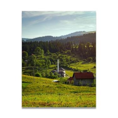 Imagem de Fresh Air Mountain Cottage Serenity – Arte de parede vida no campo, impressão em tela aconchegante e gratuita para casa 50 x 65 cm sem moldura