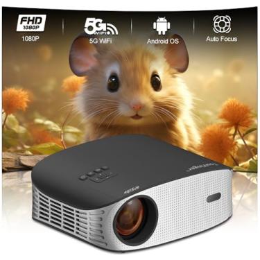Imagem de Projetor 4k, Everycom ET32 1500ANSI Full HD 1080P Compatível Com Android 9 OS e 5G WIFI, Smart Projetores Portátil Foco Automático e Correção Trapezoidal