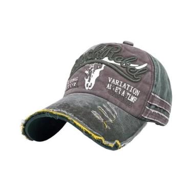 Imagem de Boné De Beisebol Vintage Unissex Em Algodão Lavado Com Bordado De Letr