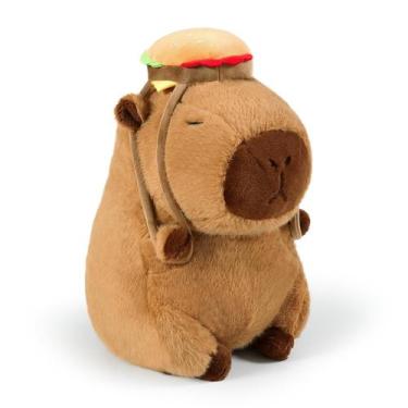 Imagem de Brinquedo de pelúcia Ditucu Cute Capybara com mochila de hambúrguer de