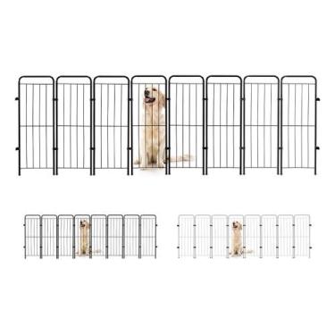 Imagem de Cercado Divisor de Ambientes Dobrável 98cm com 8 Módulos Utilyse Branc