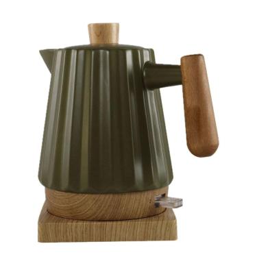 Imagem de Chaleira Elétrica Tuut Elegance de Porcelana 1,2 Litro com Base 360 Graus Cabo de Madeira e Desligamento Automático