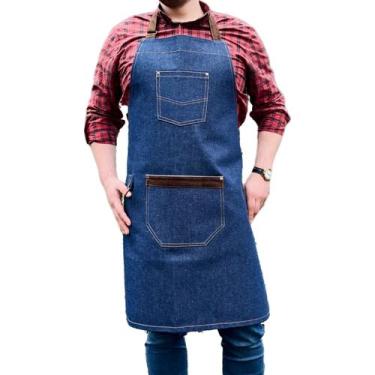 Imagem de Babete jeans Overall Labora Model feito à mão em jeans grossos - Light