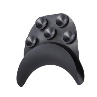 Imagem de OIIBWQ Apoio de pescoço para pia de salão, design ergonômico, confortável, preto, uso em barbearia, suporte de pescoço estável para pia de lavagem de cabelo,