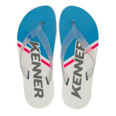 Imagem de Chinelo Kenner Summer Line Azul e Branco 38