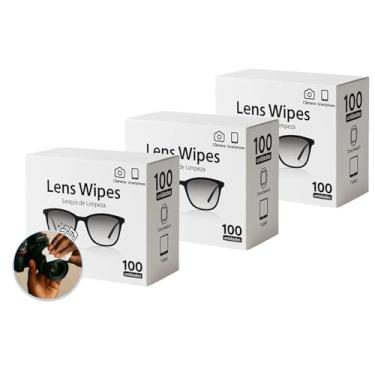 Imagem de 300x Lens Wipes Lenços Umedecidos para Limpeza de Lentes de Óculos, Câmeras e Telas