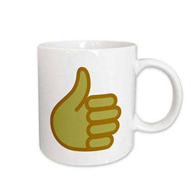 Imagem de 3dRose mug_265888_1 Caneca Emoji Thumbs Up, 325 ml, Branca