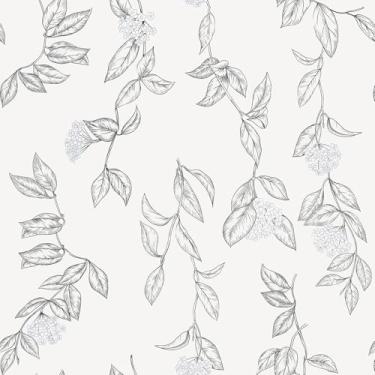 Imagem de GloryTik Papel de parede floral, papel de contato floral azul removível, papel de parede autoadesivo para locatário para quarto, sala de estar, banheiro (43,9 cm x 500,4 cm)