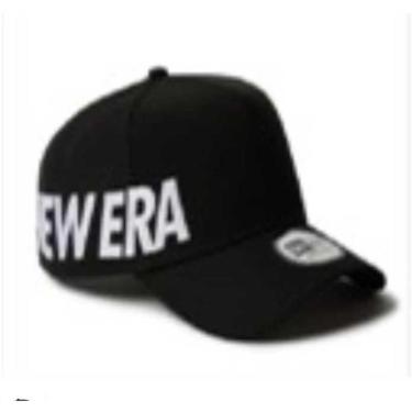 Imagem de Boné New Era 9FORTY A-Frame Booking Program Off White Preto Preto UNI-Masculino