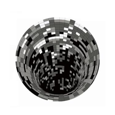 Imagem de Tapete Redondo de Espaço 3D Ilusão Óptica Vórtice Xadrez Antiderrapante Entrada Não Tecido Veludo Cristal com Sensação Pé Confortável para Sala Estar Jantar Quarto Cozinha Interior
