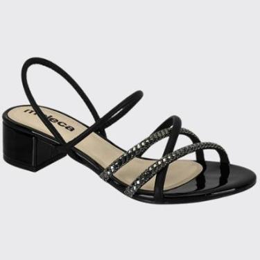 Imagem de Sandália Feminina Salto Bloco Slide Brilhante Moleca 5259.871.28489-Feminino