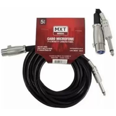 Imagem de Cabo Microfone XLR/P10m + cannon femea 5M