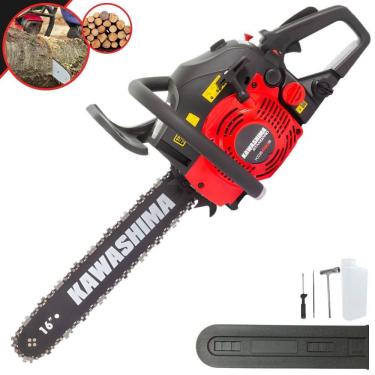 Imagem de Motor Serra À Gasolina KCS420S Kawashima 42cc Motor 2T Alta Rotação, Potência e Performance Motosserra Com Sabre 16’’ e Carcaça de Alumínio