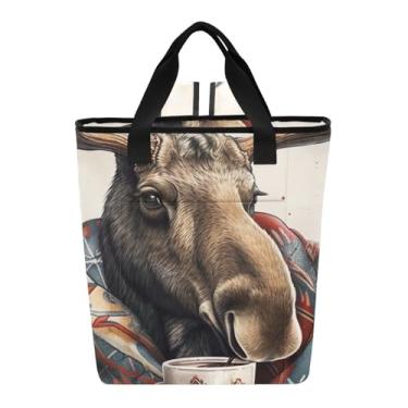 Imagem de Sacos térmicos isolados para viagem, mochila impermeável com alce de inverno, 36 latas, mochila refrescante para mulheres e viagens