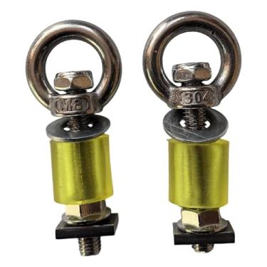 Imagem de Generic 2 Anéis de Fixação com Olhal Reforçados em aço Inoxidável Prateado para Ganchos de Rack de Teto, Comprimento 6 Cm