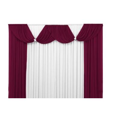 Imagem de Cortina Floripa Com Bandô + Presilha 2 Cores 2,00 x 1,70m Decoração Pa