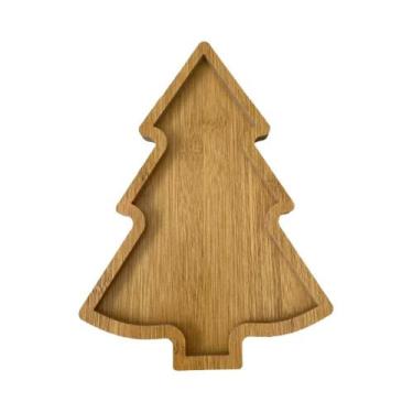 Imagem de Bandeja De Madeira Em Forma De Cervo Para Natal, Prato Para Sushi, Sal