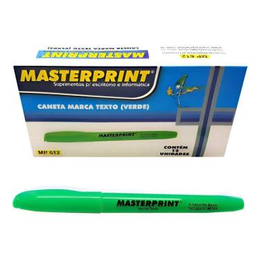 Imagem de 12 Unidades Caneta Marca Texto Masterprint Verde Premium