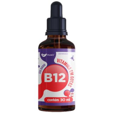 Imagem de VITAMINA B12 CIANOCOBALAMINA ALTO TEOR DE VITAMINA B12 APENAS 1 GOTA AO DIA 30ML 600 DOSES – MUWIZ