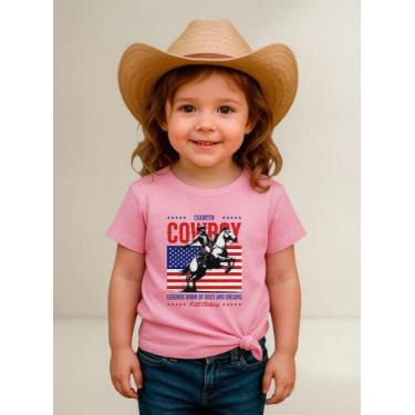 Imagem de Camiseta Infantil Cowboy T Shirt Country em Algodão Leve Macio Farmfun