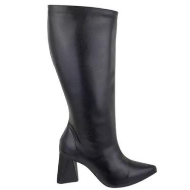 Imagem de 23020FPE Bota Fashion Feminina bico fino Cano Alto Casual Urbana Cor:P