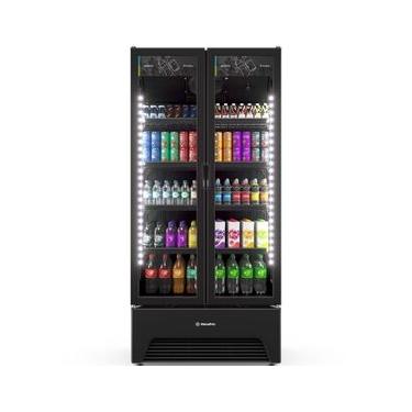 Imagem de Refrigerador Expositor Optima All Black Porta Dupla Slim 752 Litros VB70AH Metalfrio 220V