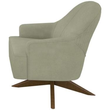 Imagem de Poltrona Decorativa Base Giratoria Em Madeira Dakota SL 940 Moll - Mol