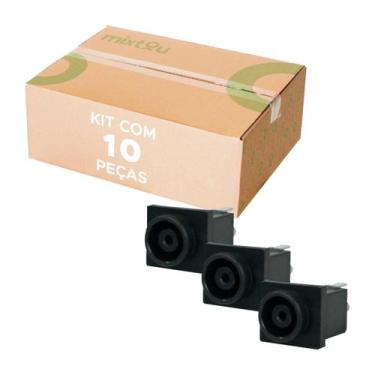 Imagem de 10x Conector Jack Da Fonte 3 Pinos Power Tv Monitor - CHIPSCE, 062-000