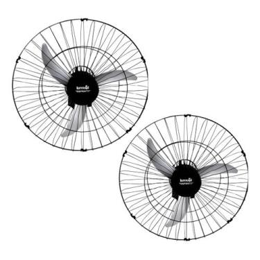 Imagem de Kit 2 Ventilador De Parede Tufão 50cm Preto M2 Lorensid, Bivolt
