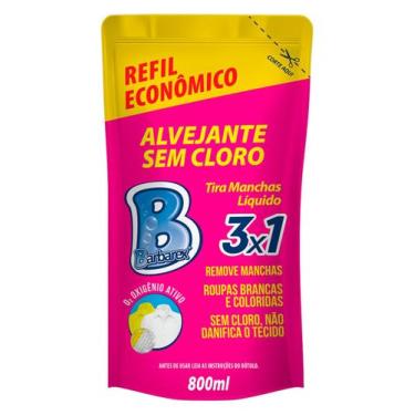 Imagem de Alvejante sem Cloro Roupas Brancas e Coloridas Refil Econômico Barbare