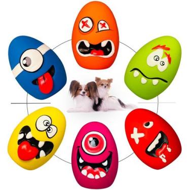 Imagem de Brinquedos para cães HOLYSTEED Squeaky Latex para cães pequenos, 6 uni