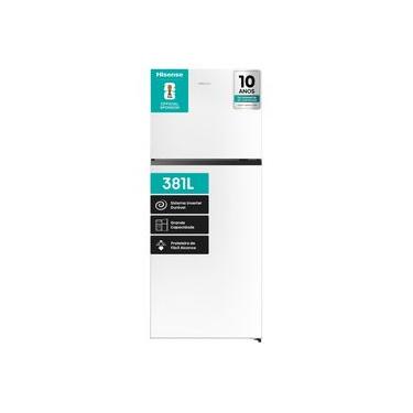 Imagem de Geladeira Hisense Duplex 379L Frost Free Inverter RT375N3EWA1 Branca 127VHisense Duplex 379L Frost Free Inverter RT375N3EWA1 Branca Branco / 110