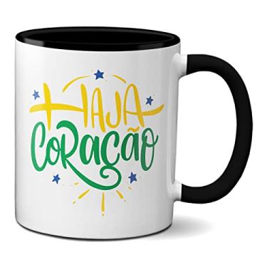 Imagem de Caneca Brasil Verde Amarelo Copa Do Mundo Haja Coração (Preta)