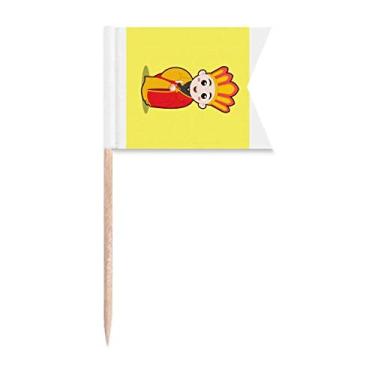 Imagem de Bandeiras de palito de dente de barbear aduaneiro, marcação de rotulagem para bolo de festa, prato de queijo