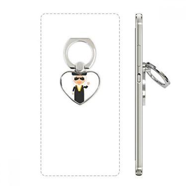 Imagem de Óculos de sol branco desenho animado anel de telefone suporte universal